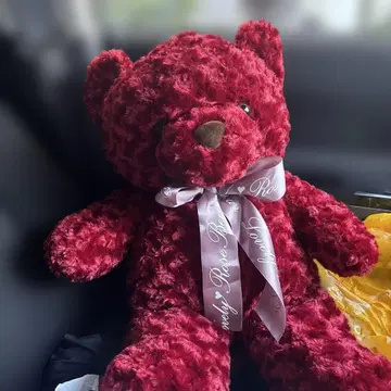 빨간색 곰 봉제 인형