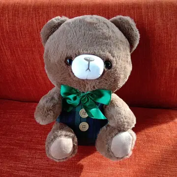 [새상품] YELL 클래식 타탄 베어 뉴시크 봉제 인형 브라운