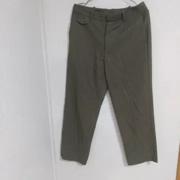 ZARA 노턱 코튼 팬츠 카키