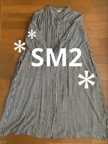 사만사 모스모스 기모 깅엄 체크 롱 원피스