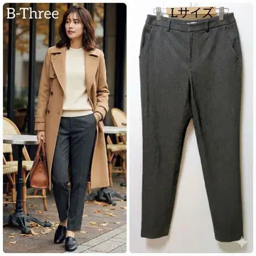 [새상품급] B-Three 비쓰리 웜 팬츠 그레이 슬림 레그 속기모 L
