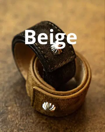 원트릭포니 Slap bracelet 가죽 팔찌 베이지