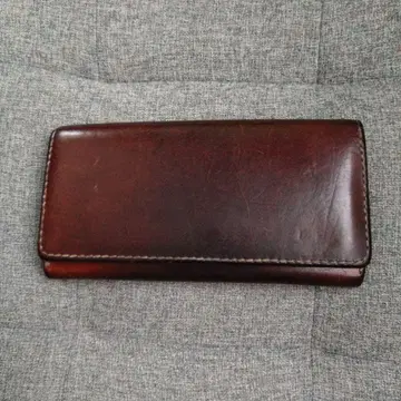 HERZ 브라운 천연 가죽 롱 월렛 장지갑