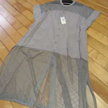 야마다야 2026 RADIATE 메쉬 소재 그레이 셔츠 원피스 반팔