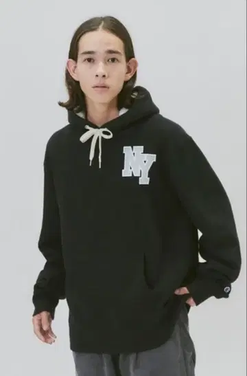 Champion 후드티/s/코튼/BLK/C8-W127R