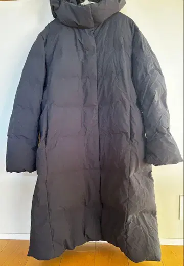 유니클로 심리스 다운 롱 코트 블랙 빅 사이즈 3XL