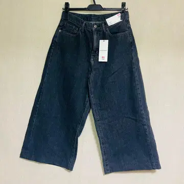새상품 UNIQLO 유니클로 하이라이즈 와이드 청바지