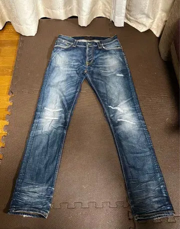 누디진 데님 청바지 데미지