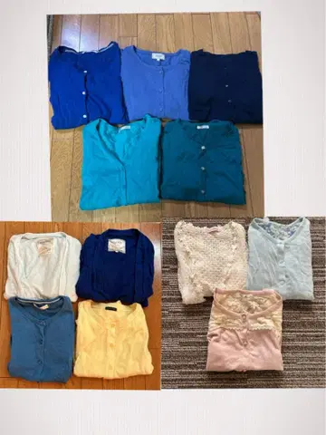 가디건 세트 12장 반팔 7부 소매 긴팔