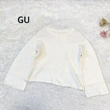 s.2226 [지유] 긴팔 니트 얇은 소재 화이트 캐주얼 S 사이즈