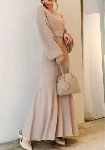 더즐링 4WAY 가디건 세미 머메이드 원피스