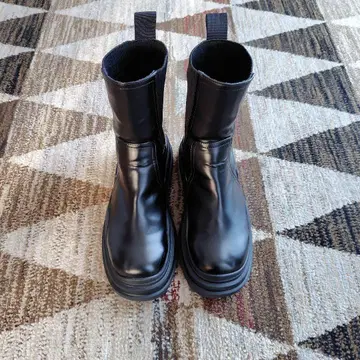 MARECHAL TERRE 사이드 고어 부츠 24.5cm 블랙 통굽 방수