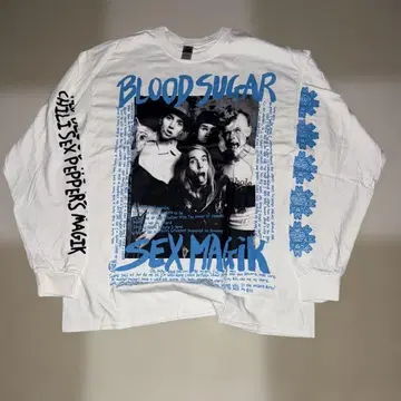 블루스 웨버풍 레드 핫 칠리 페퍼스 롱 슬리브 T셔츠