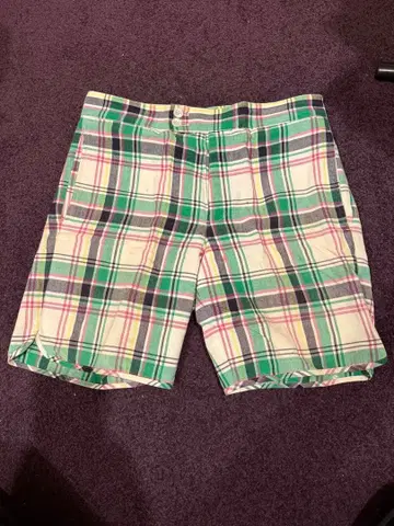 블랙 플리스 체크 숏팬츠 사이즈 BB0