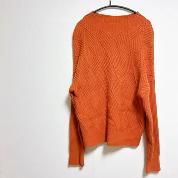 오렌지 뜨개질 니트 스웨터 긴팔 여성용 가을/겨울