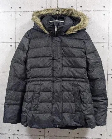 GAP 다운 자켓 인조 모피 후드 부착 M