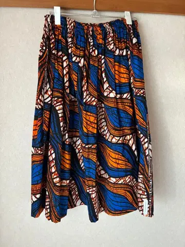 아프리카 천 플레어 스커트