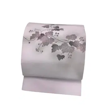 나고야 오비 시오제 손그림 잎 무늬 노을색 KO-1252