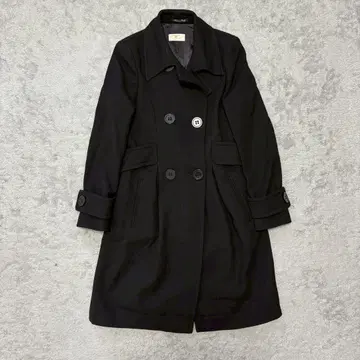 이탈리아제 TAGLIENTE 울 체스터 코트 40 블랙 CC13