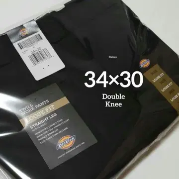 34 x 30 [ 새상품 미사용 ] 디키즈 더블니 85283 BLACK