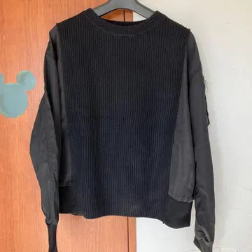 LASUD 야마다야 RADIATE 니트 리브 콤비 상의 스웨터