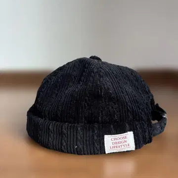 미사용 새상품 피셔맨 코듀로이 캡 비니 니트 모자