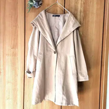 [ AS KNOW AS ] 고급 빅 후드 스프링 코트 아이보리