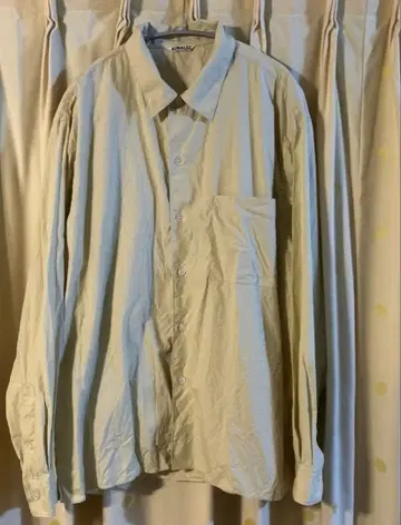 AURALEE 워시드 핀스 트윌 박스 셔츠