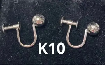 K10WG 화이트 골드 미러볼 귀찌 1g