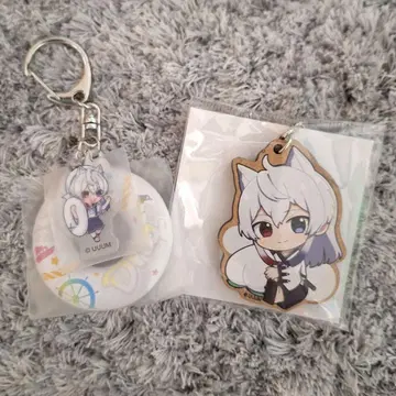 컬러풀피치 도누쿠 튜브 키링 나무패 스트랩 히라카타 파크