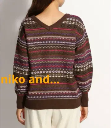 미사용. 시착 없음 niko and - 보더 무늬 니트 스웨터 L 사이즈