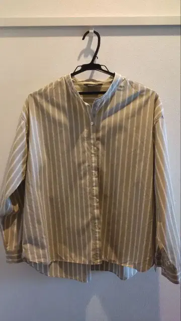 면 100% 반슈 직물 셔츠 베이지