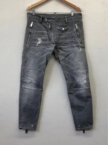 DSQUARED2 레더 바이커 진 사이즈 50