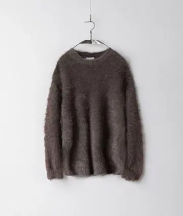 FEATHER SMOOTH MELANGE KNIT 브라운 S 사이즈