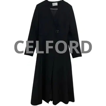 [새상품급] 셀포드 노카라 플레어 코트 CELFORD 롱 울