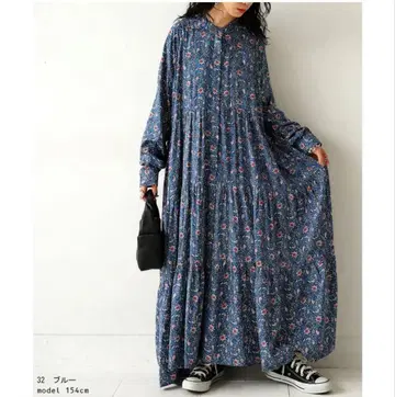 안티카 patterntorso 페이즐리 무늬 티어드 원피스