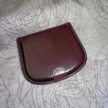 VISARUNO 다크 브라운 가죽 코인 케이스
