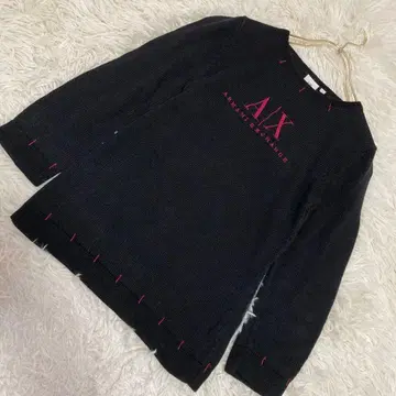 ARMANI EXCHANGE 로고 니트 블랙 S 깔끔한 로고 포함