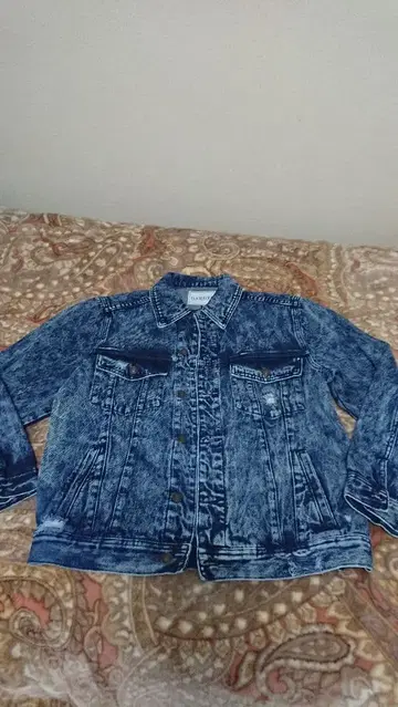 데님 블루 데미지 가공 자켓