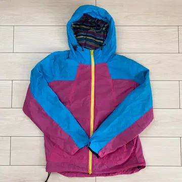 APACHE VINTAGE 나일론 자켓 파랑 핑크 후드 부착