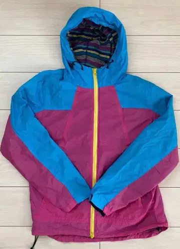 APACHE VINTAGE 나일론 자켓 파랑 핑크 후드 부착