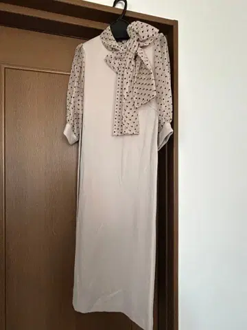 야마다야 새상품 원피스 도트 무늬 시어 원피스 깔끔한