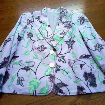 별주 제작 자바 사라사 빈티지 원단 꽃무늬 손그림 테일러드 자켓