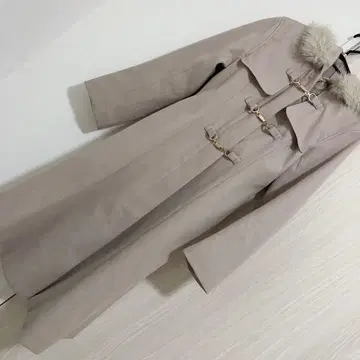 아프레 주르 인조 모피 더플 코트