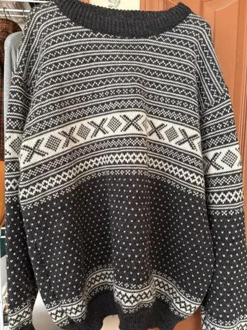 L.L.Bean 노르딕 무늬 울 스웨터 버즈아이