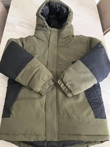 SLOBE IENA 후드 부착 다운 자켓 올리브 그린/블랙