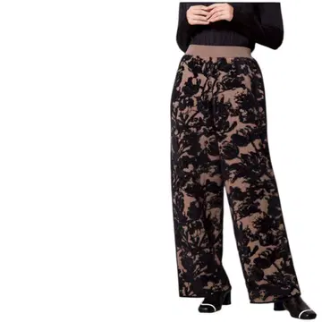 B457 OSMOSIS 자카드 니트 팬츠 브라운 새상품