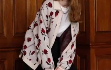 JUNRED 꽃무늬 긴팔 가디건