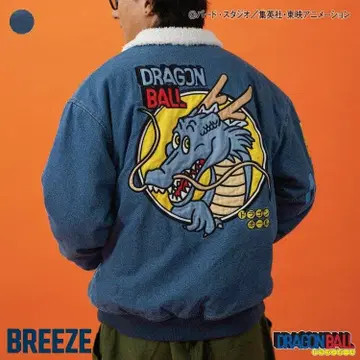 드래곤볼 콜라보 데님 보아 자켓 성인 사이즈 L BREEZE 새상품