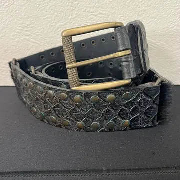 genuine leather 천연 가죽 스터드 벨트 가죽 빈티지